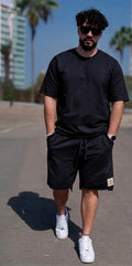 Set 2 Piese Bărbați Tricou + Short ZIAN – Negru
