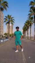 Set 2 Piese Bărbați Tricou + Short ZIAN – Turcoaz
