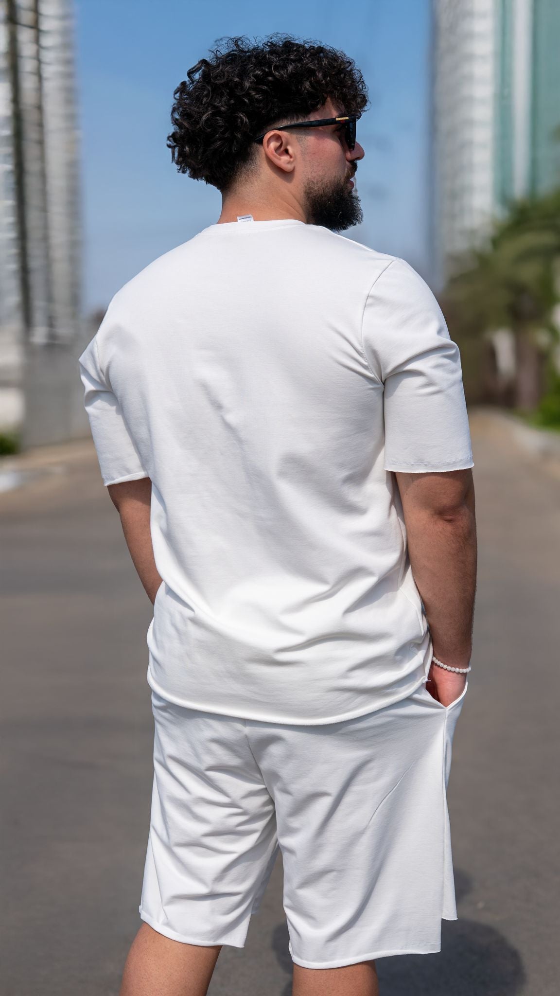 Set 2 Piese Bărbați Tricou + Short ZIAN – Alb
