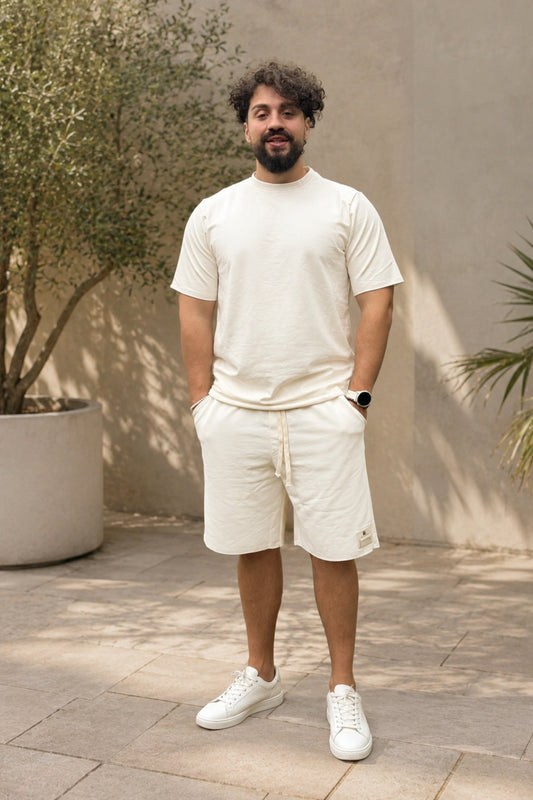 Shorts ADAM - Alb - Bermude pentru barbati