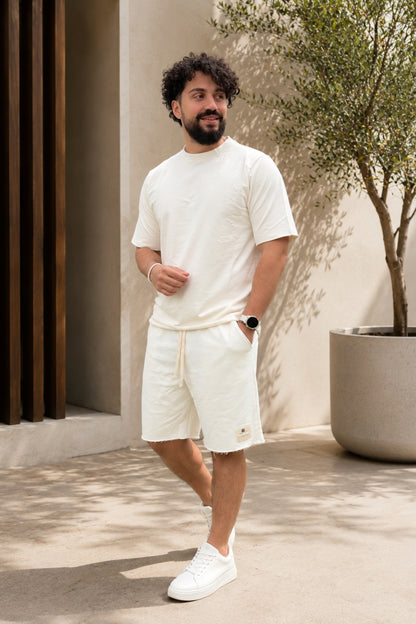 Shorts ADAM - Alb - Bermude pentru barbati