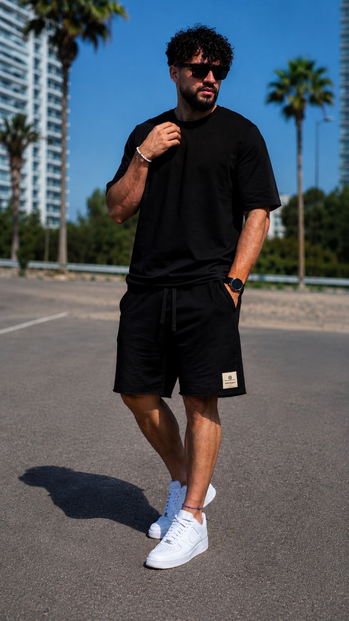 Set 2 Piese Bărbați Tricou + Short ZIAN – Negru