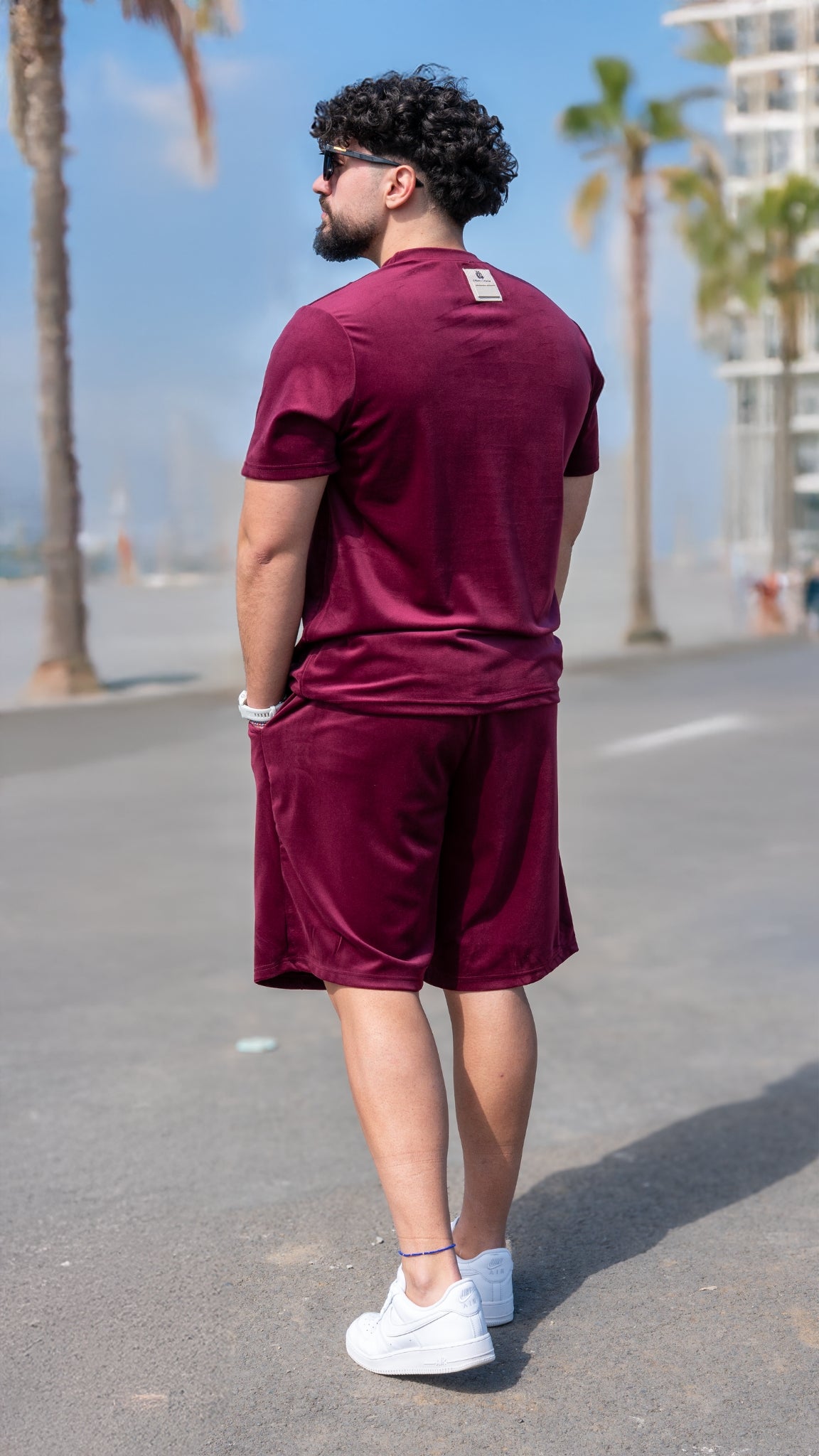 Set 2 Piese Bărbați Tricou + Short Zenit – Bordeaux