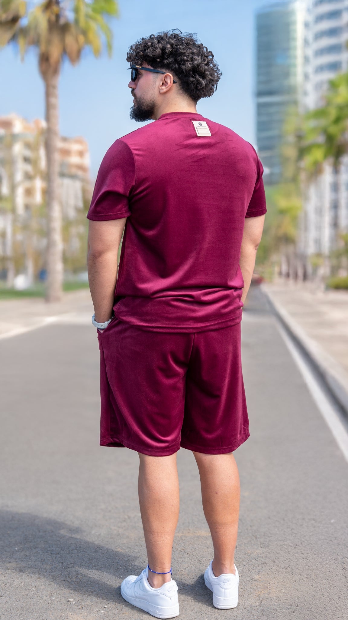 Set 2 Piese Bărbați Tricou + Short Zenit – Bordeaux