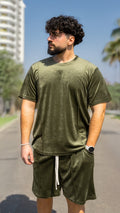 Set 2 Piese Bărbați Tricou + Short Zenit – Verde
